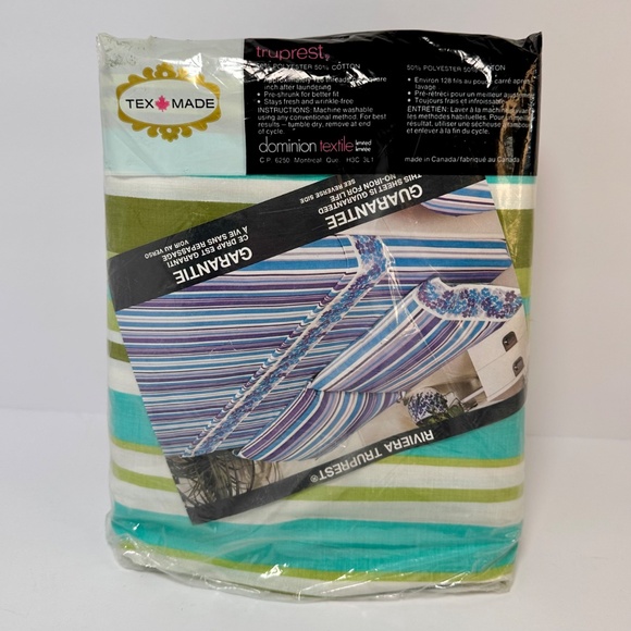 Vintage Tex-Made TruPrest Sheet Set – Double Bed – Flat & Fitted – New Old Stock - Picture 3 of 9